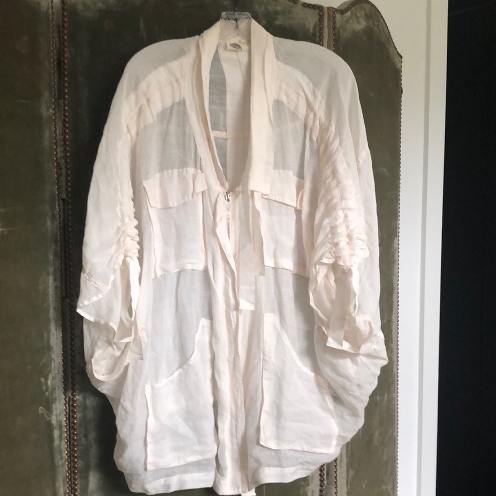 Sheer oversized blouse